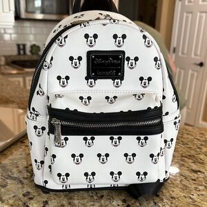 Loungefly Black and White Mickey Mouse Backpack